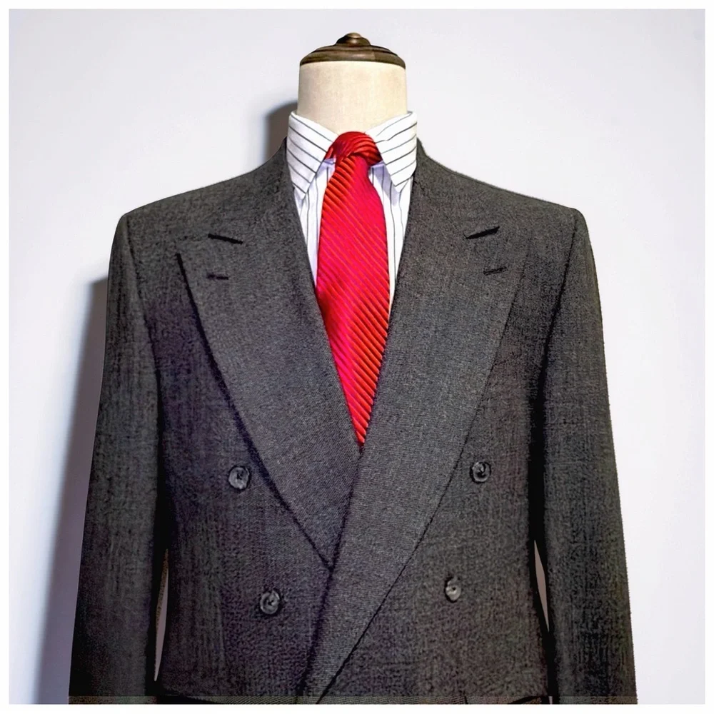 Joseph Abboud JoA II Double Breasted Blazer| 40R | Charcoal Wool | Classic